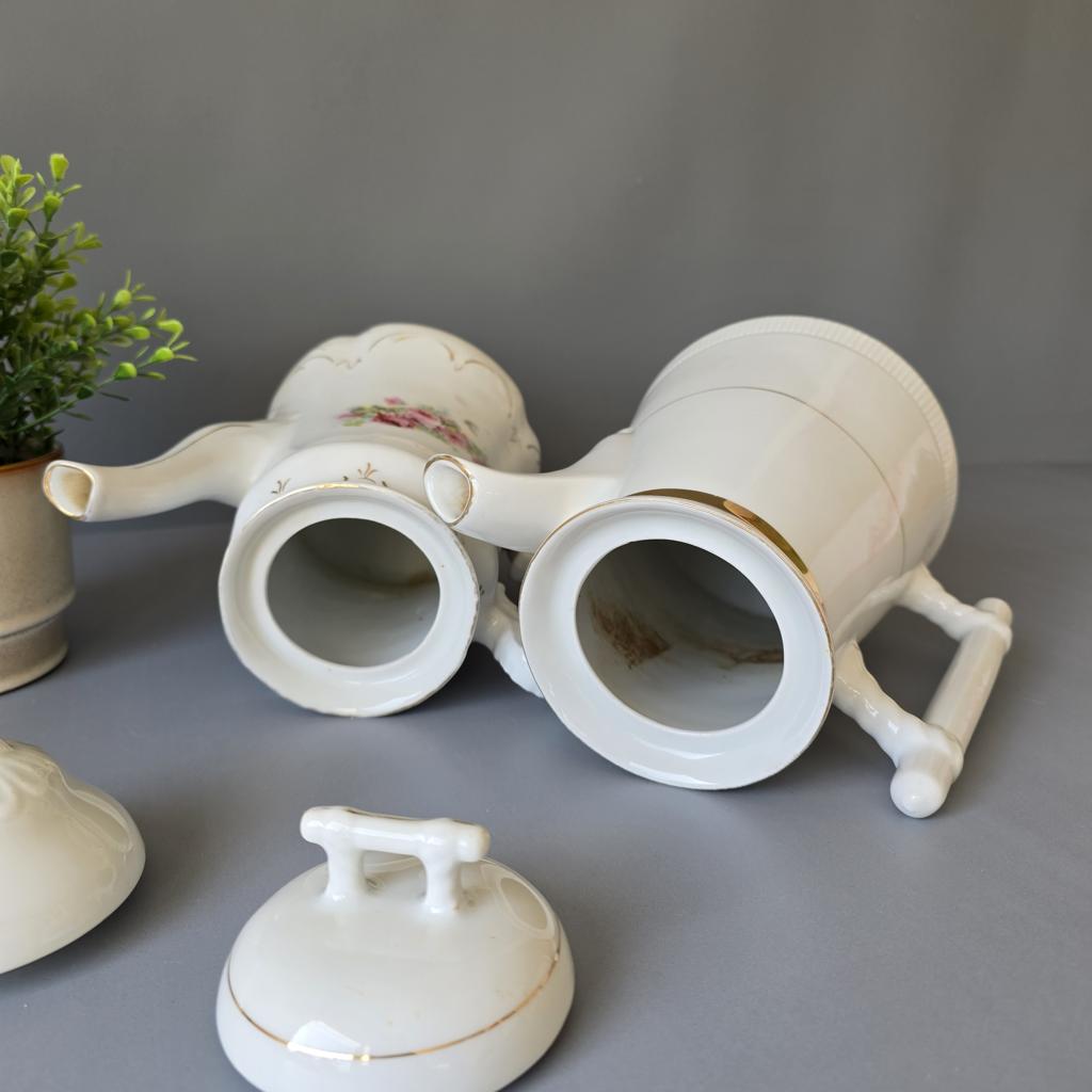 Set aus 2 vintage Kaffeekannen - shabby Landhaus