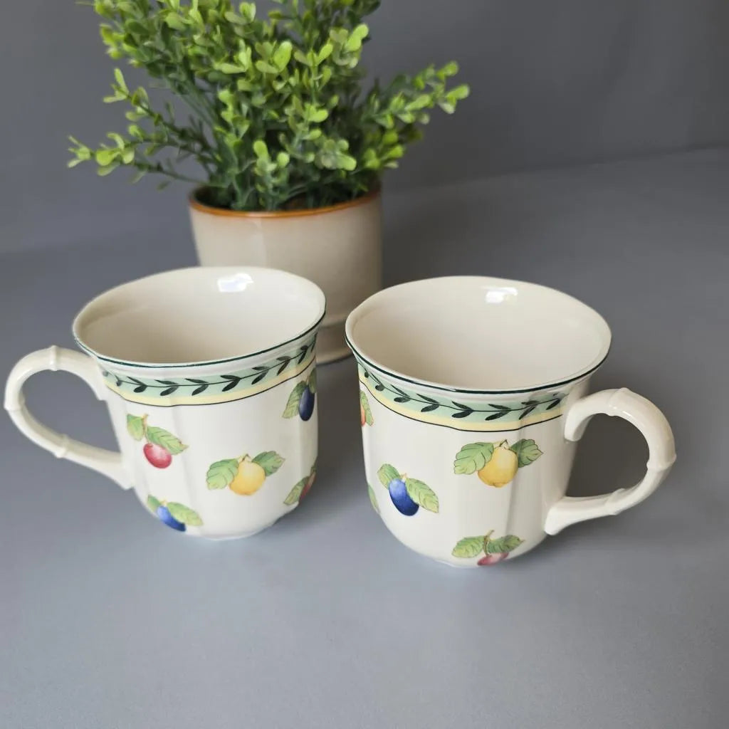 Zwei Villeroy & Boch - French Garden Henkelbecher - Kaffee Pott