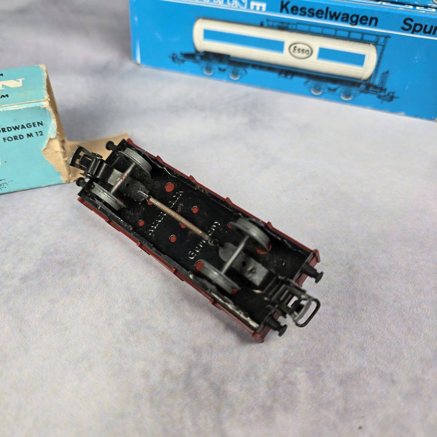 3 Vintage Märklin Waggons in Verpackung