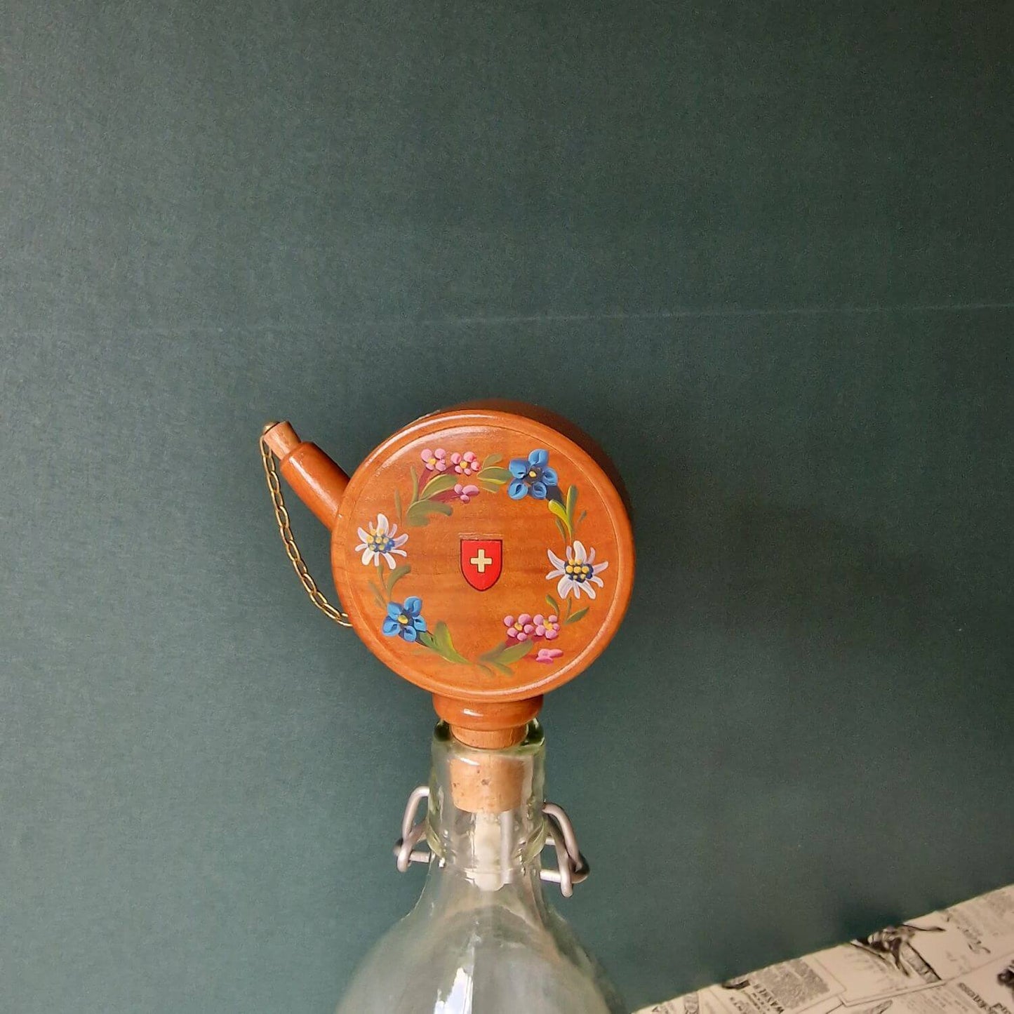 Flaschenverschluss Spieluhr - Korken Spieldose - Souvenir aus den 60er Jahren