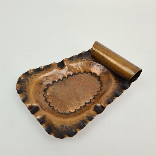 Ascher aus Kupfer - Hammerschlag Handarbeit