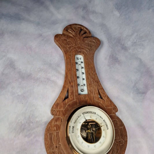 Jugendstil Wetterstation - Barometer - Thermometer