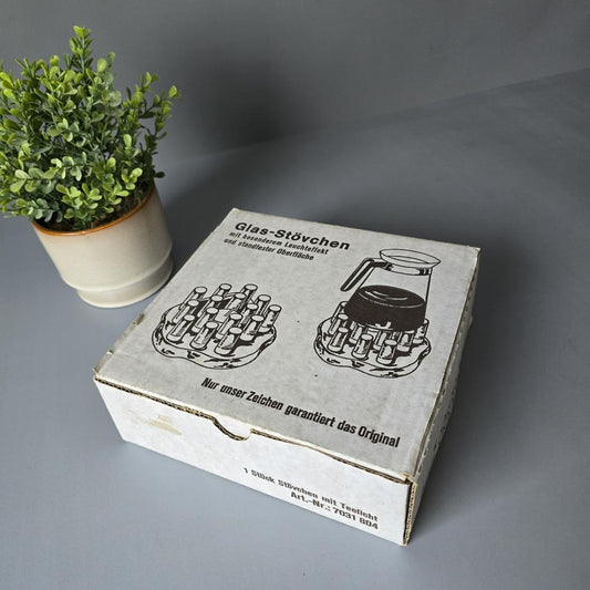 Design Stövchen, Glas, Georgshütte, 1970er