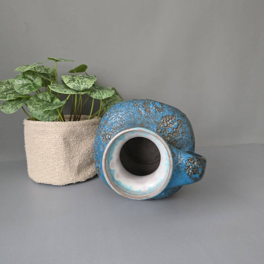 Blaue Fat Lava Vase, wohl Gräflich Ortenburg Tambach ,1960er