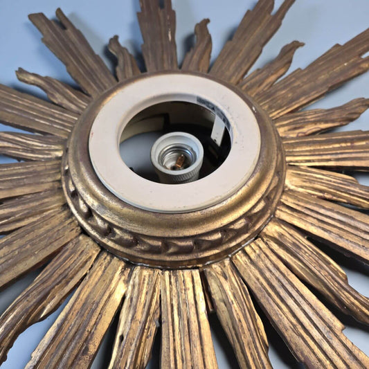 Sonnenspiegel als Deckenlampe - Holz - Ø 60cm
