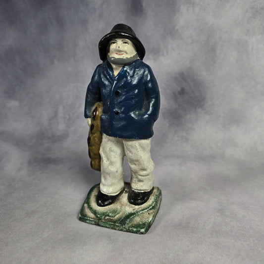 Schwere alte Fischer Seemann Figur aus Gusseisen - Türstopper