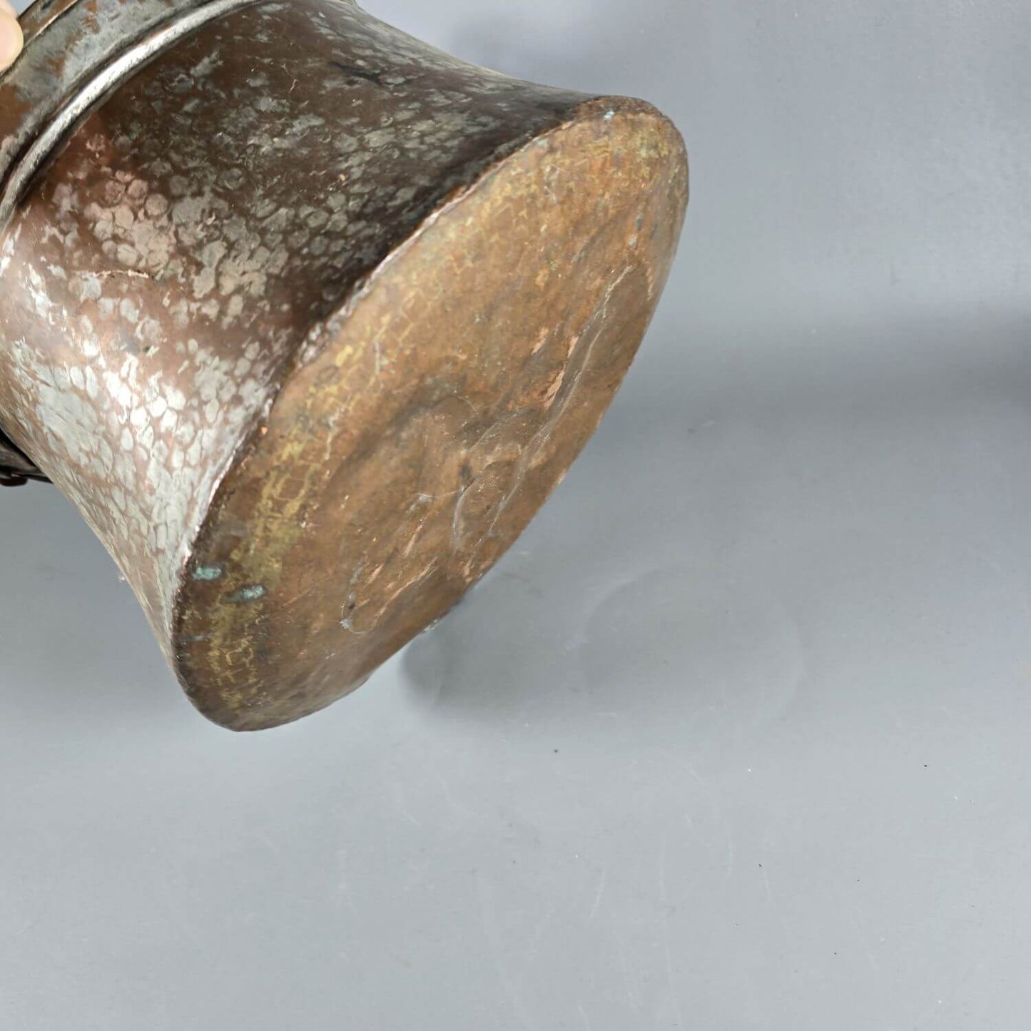 Orientalischer Vintage Kupfertopf mit Henkel - Handarbeit - Gartendeko