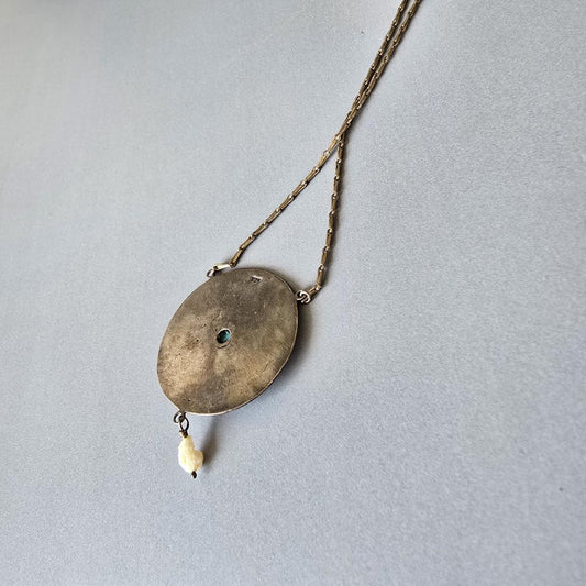 Vintage Indianerschmuck - 925 Silber Kette mit Anhänger