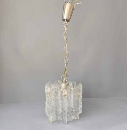 Kalmar Franken Eisglas Pendelleuchte - Vintage Kristall Hängelampe