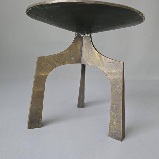 Bronze Kerzenleuchter auf Dreifuß, 1940–1960