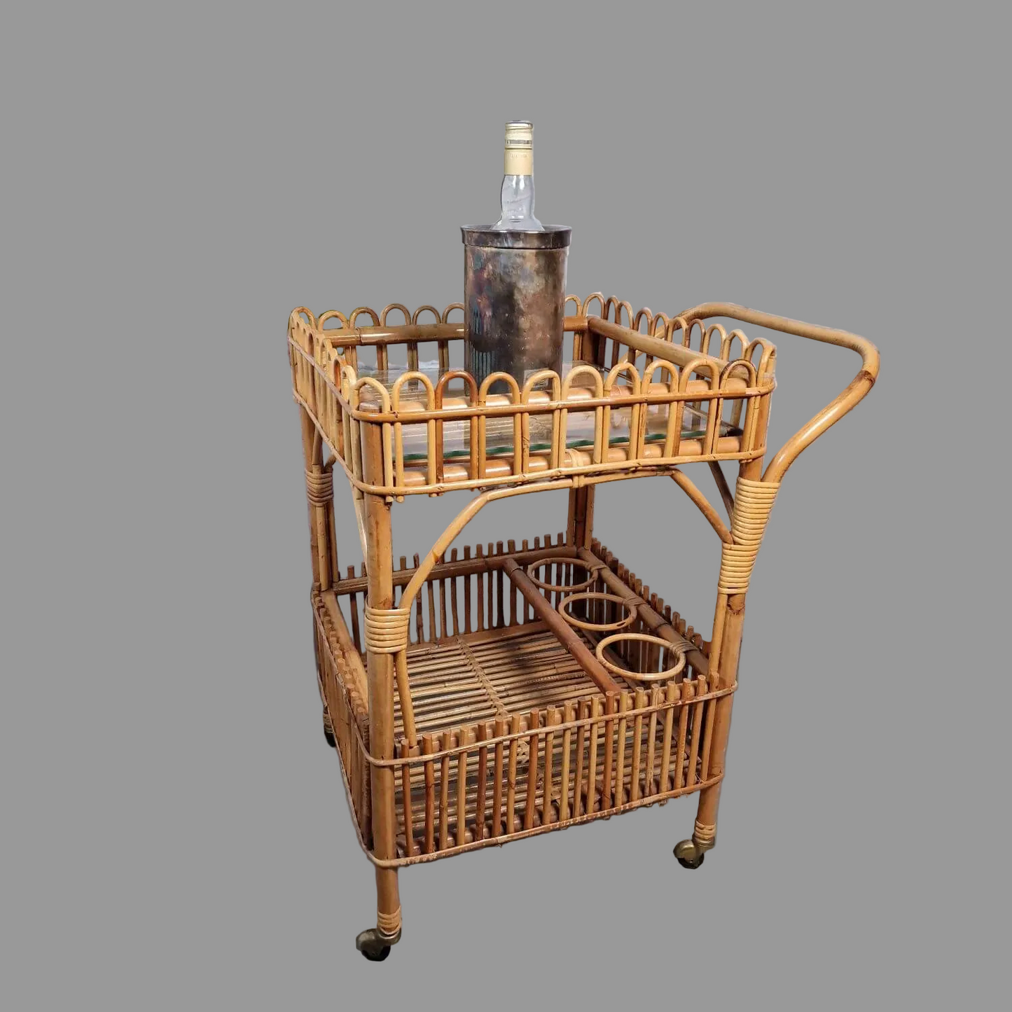 Barwagen Bambus Rattan