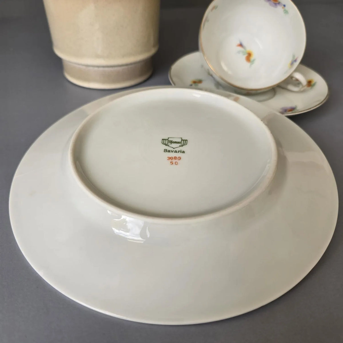 Art Deco Sammeltasse - Sammelgedeck - F. Thomas