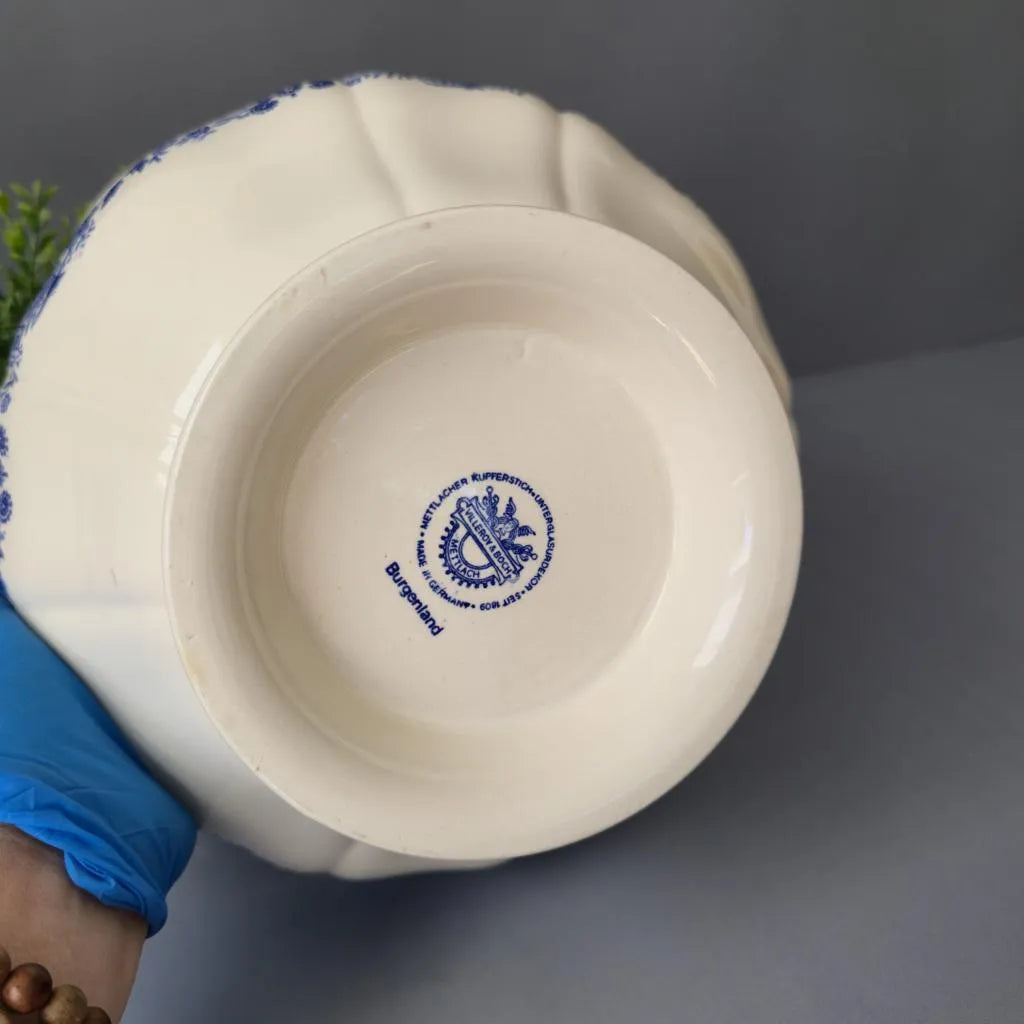 Vintage Schale auf Fuß - Villeroy & Boch Burgenland Blau