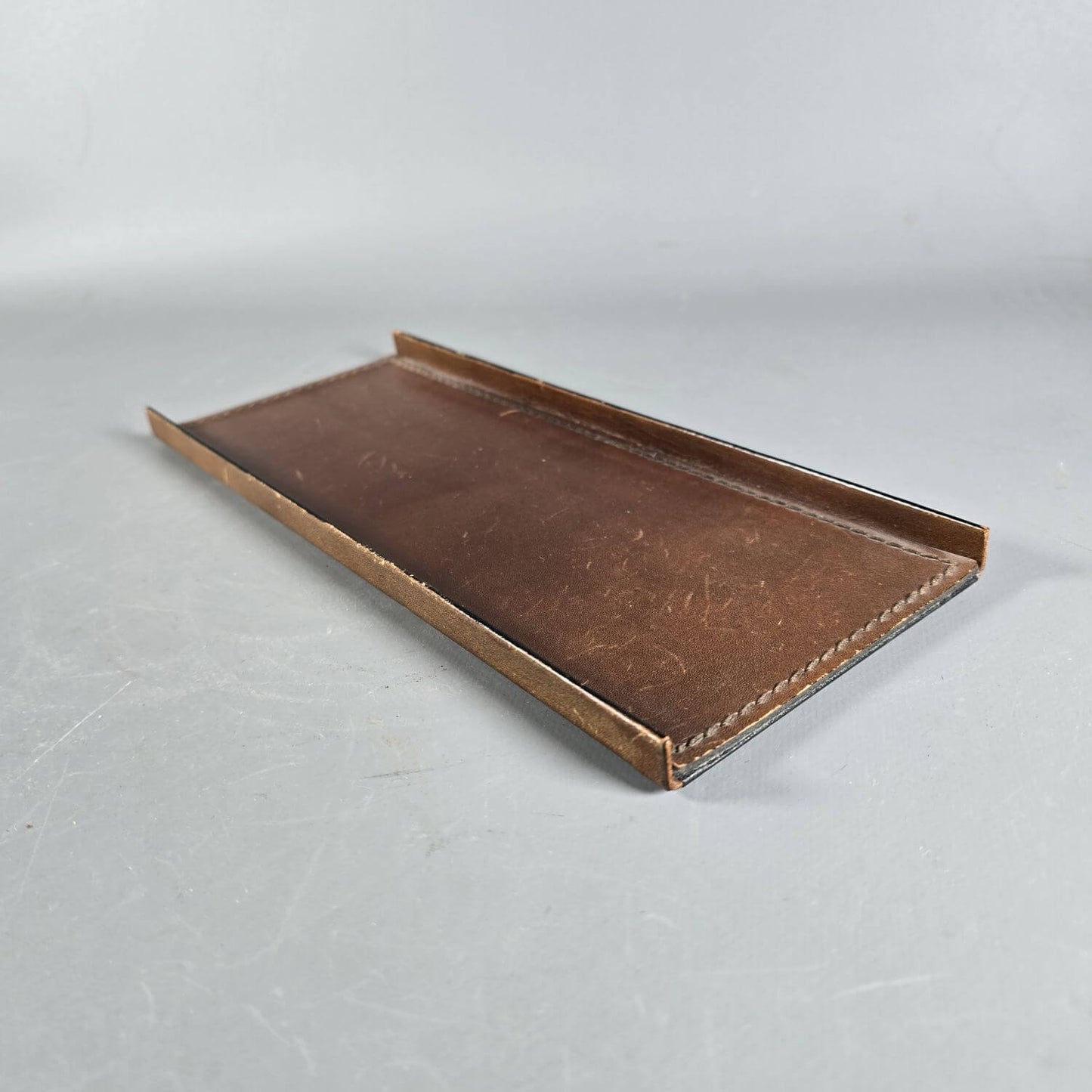 Leder Ablage für den Schreibtisch - Organizer 70er Jahre