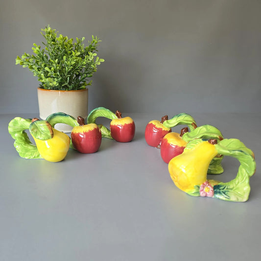 6er Set Serviettenringe von Villeroy & Boch - Apfel und Birne