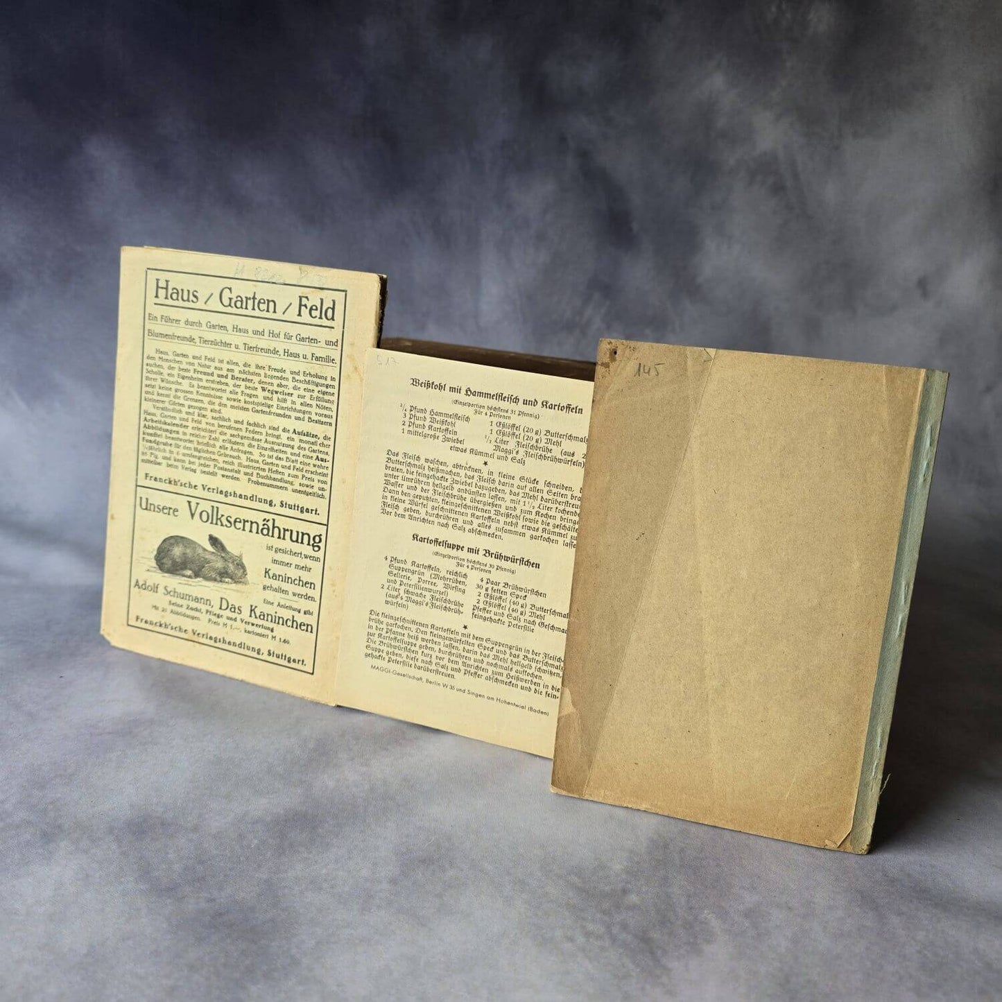 Drei Hefte mit Rezepten aus alter Zeit - 1916