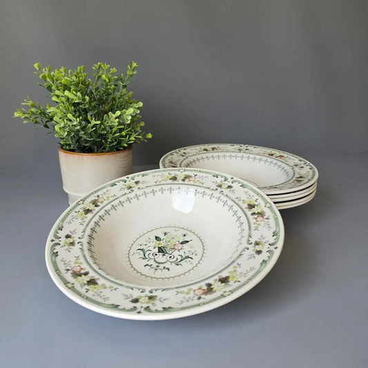 Royal Doulton Provencal - 6 Suppenteller, tiefe Teller