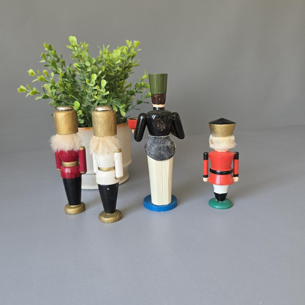Vintage Bergmann Leuchter und Nussknacker Figuren