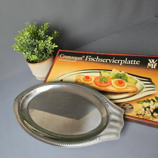 WMF Cromargan Fischservierplatte, vintage Servierplatte