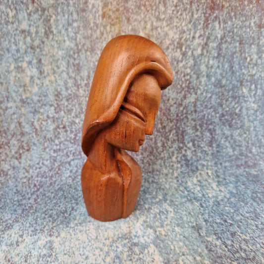 Büste aus geschnitztem Holz - wohl moderne Madonna aus der Südsee