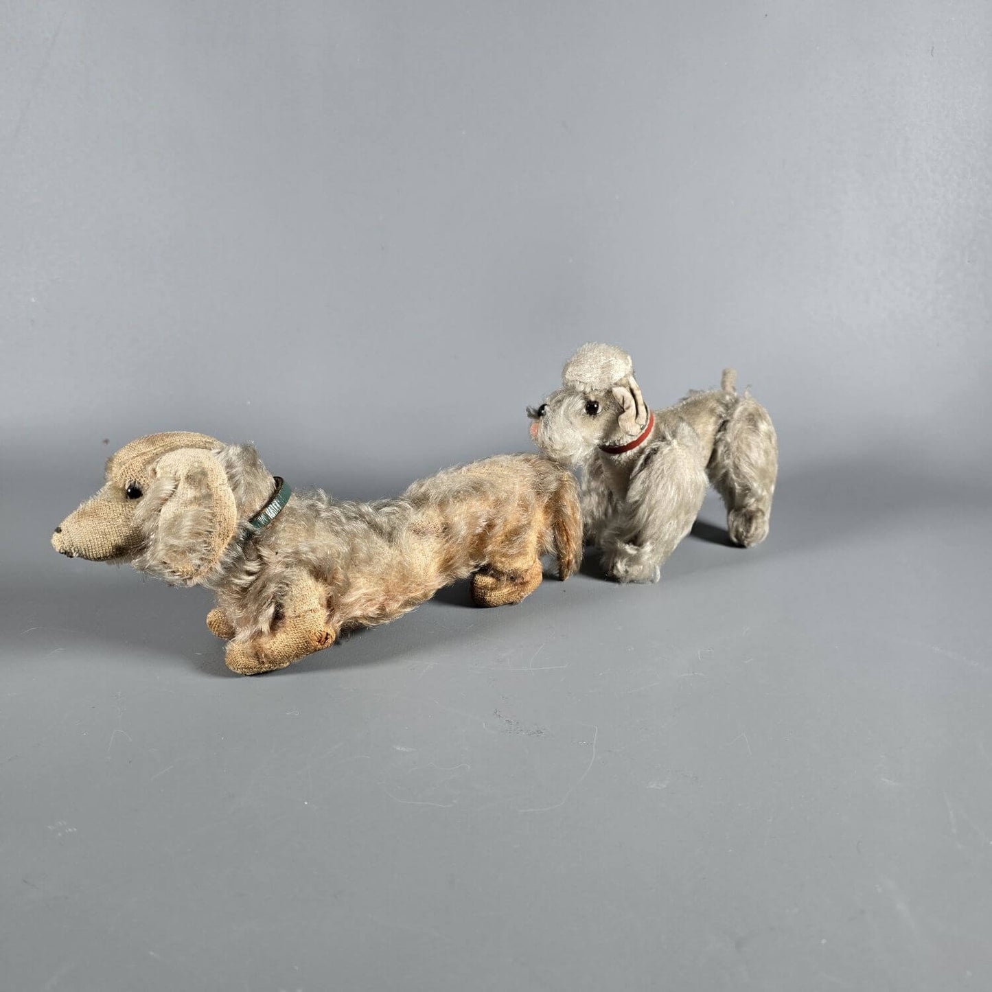 Zwei Hunde - Stofftiere Steiff 50er Jahre - Dackel und Pudel