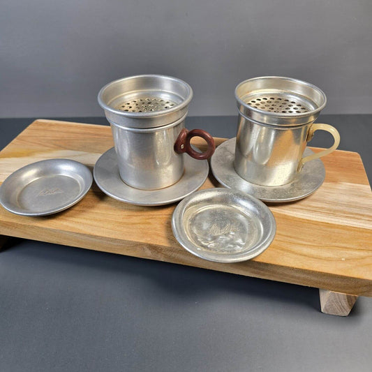 Zwei Melitta Tassenfilter aus Alu - 1950er Jahre