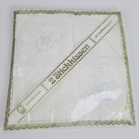 2 Stickkissen Bezüge 50er - 70er Jahre ovp