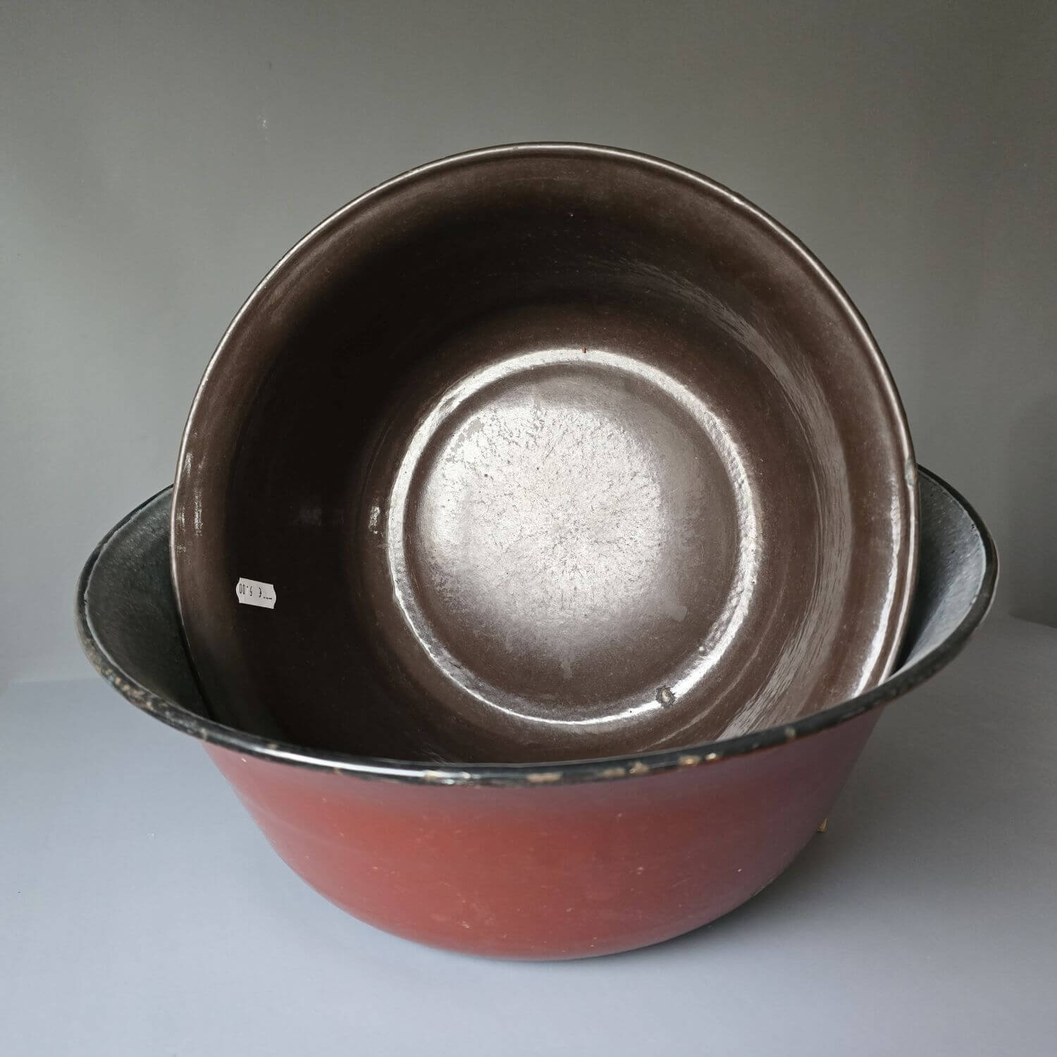 Set große Emaille Schüsseln - schwere Qualität