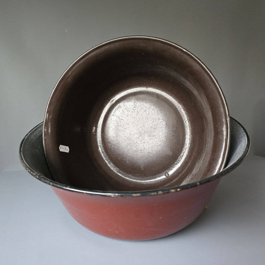 Set große Emaille Schüsseln - schwere Qualität