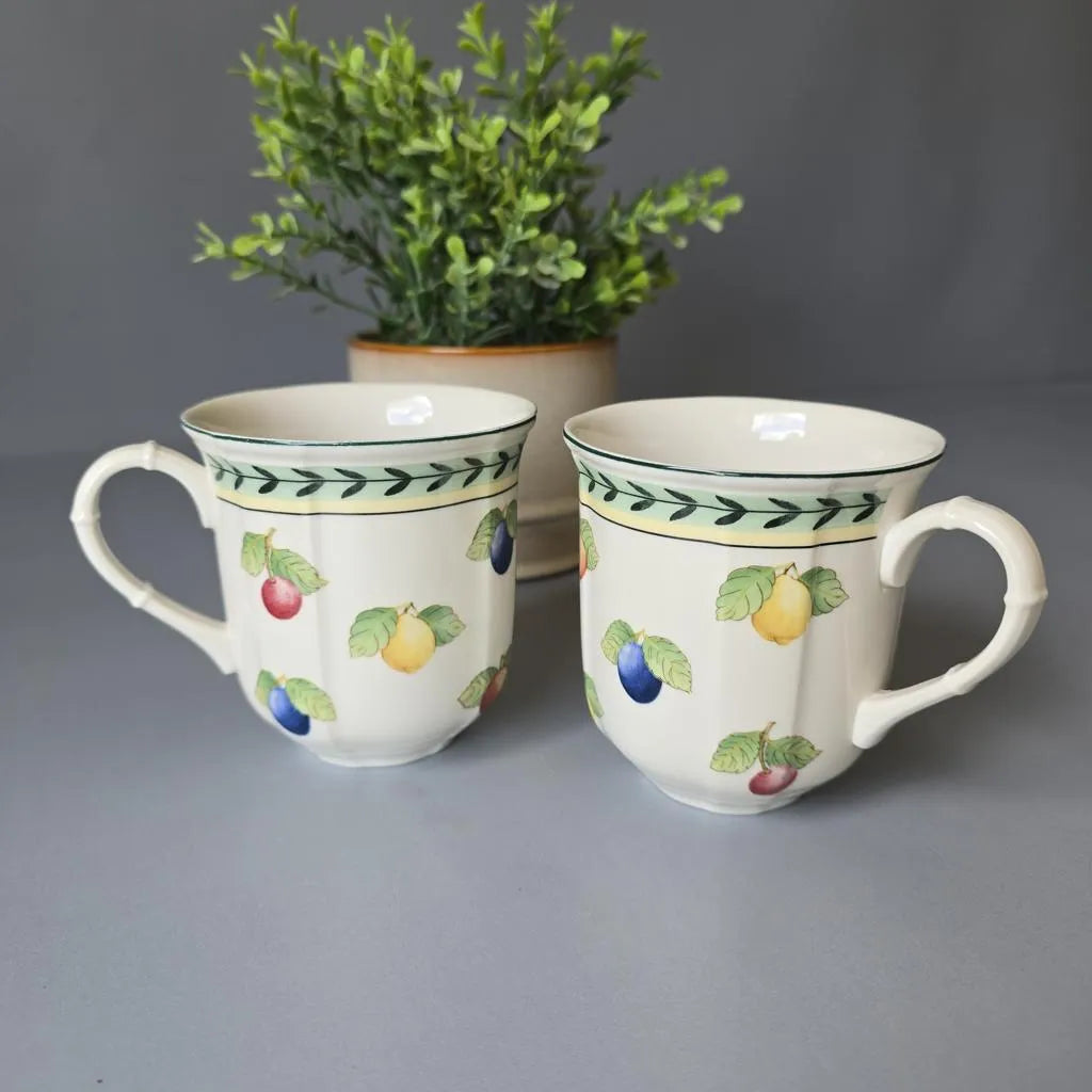 Zwei Villeroy & Boch - French Garden Henkelbecher - Kaffee Pott