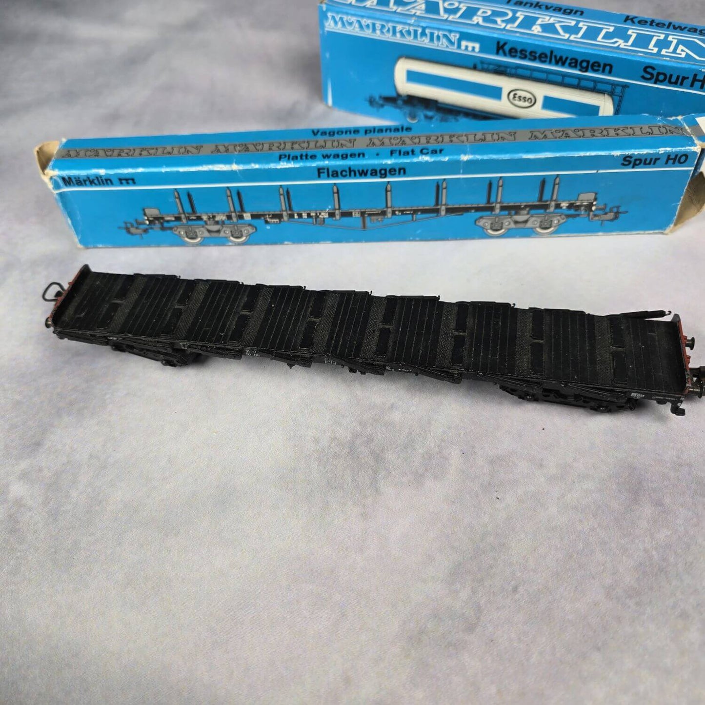 3 Vintage Märklin Waggons in Verpackung