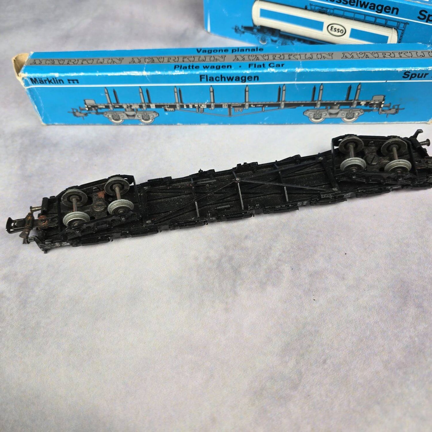 3 Vintage Märklin Waggons in Verpackung