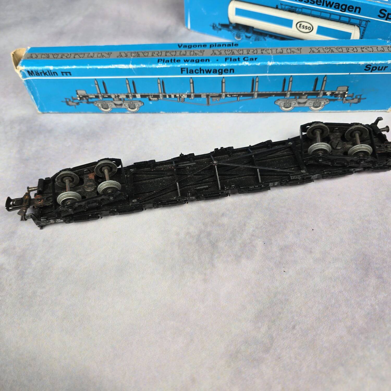3 Vintage Märklin Waggons in Verpackung