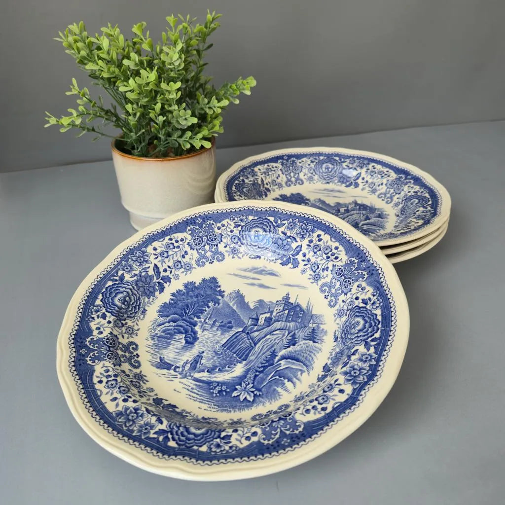 Suppenteller - Villeroy & Boch Burgenland Blau - Set aus 4 Stück