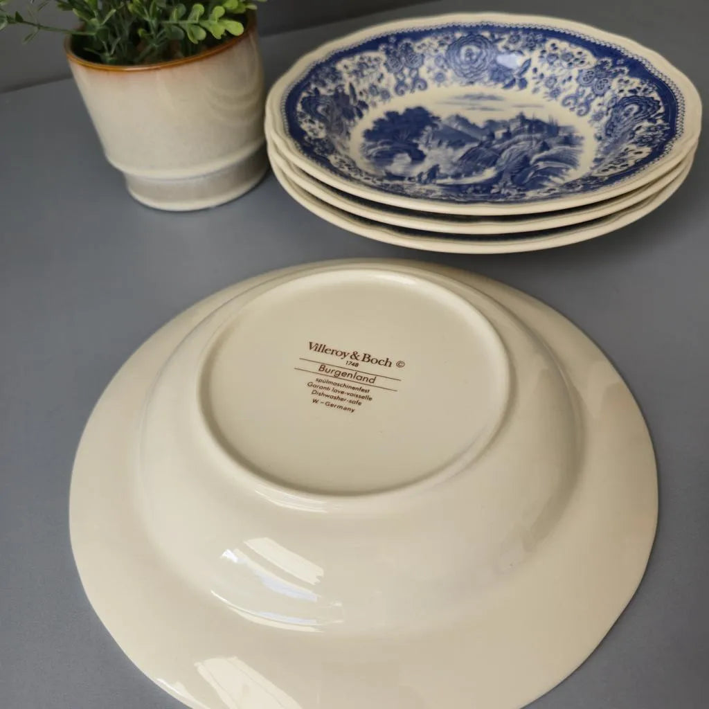 Suppenteller - Villeroy & Boch Burgenland Blau - Set aus 4 Stück