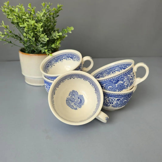5 Teetassen - Villeroy&Boch - Burgenland Blau