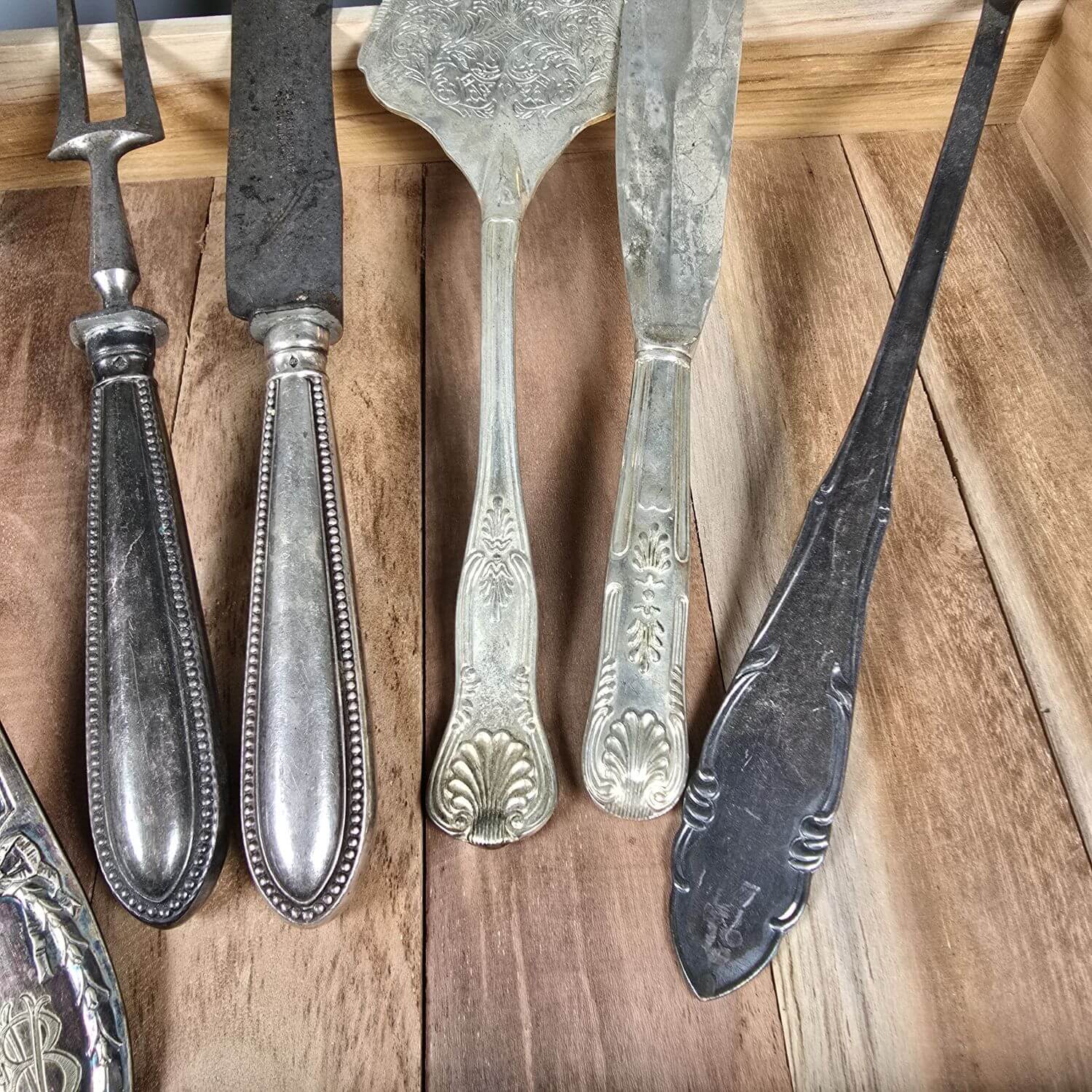 Set aus versilbertem vintage Servierbesteck