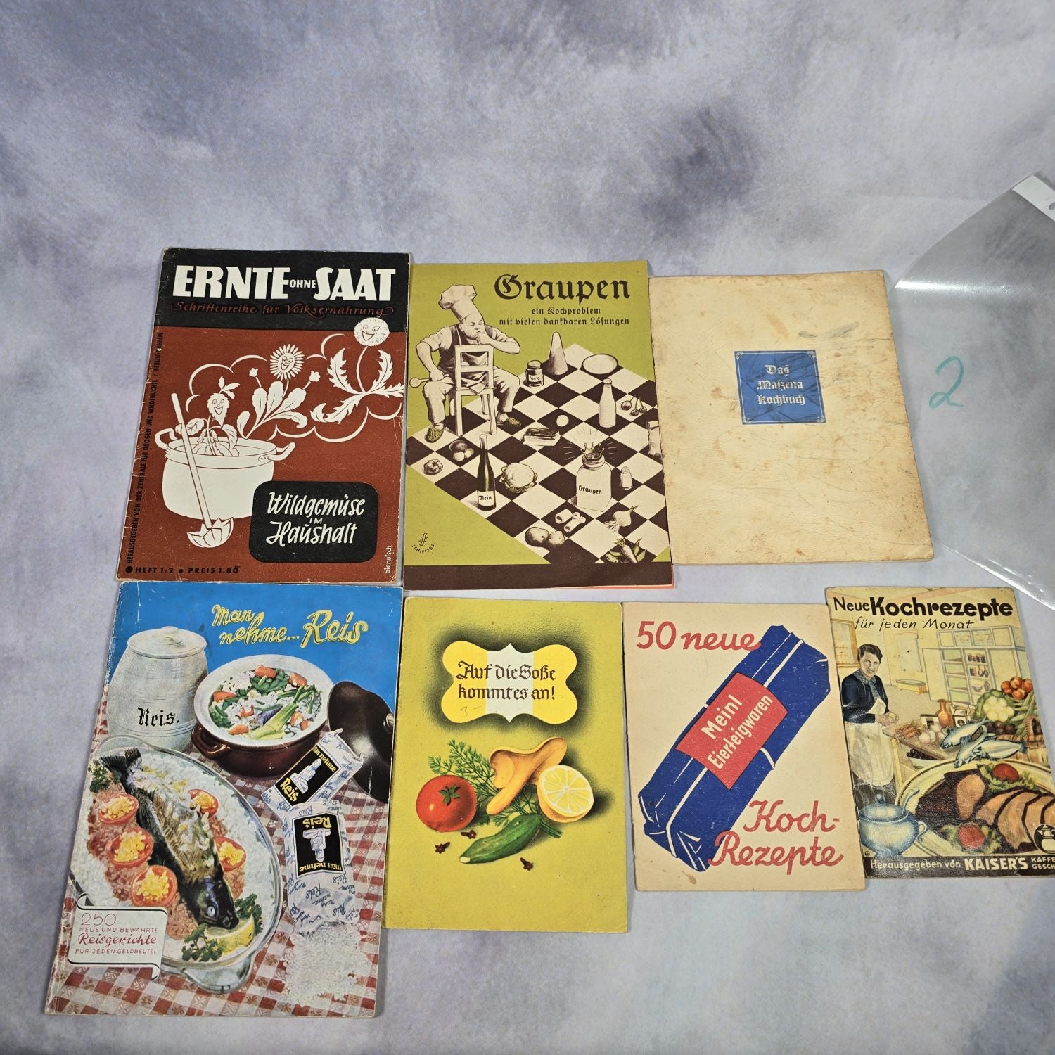 7 Hefte - Kochrezepte - Kaiser's - Meinl - Knorr - Graupen - Maizena