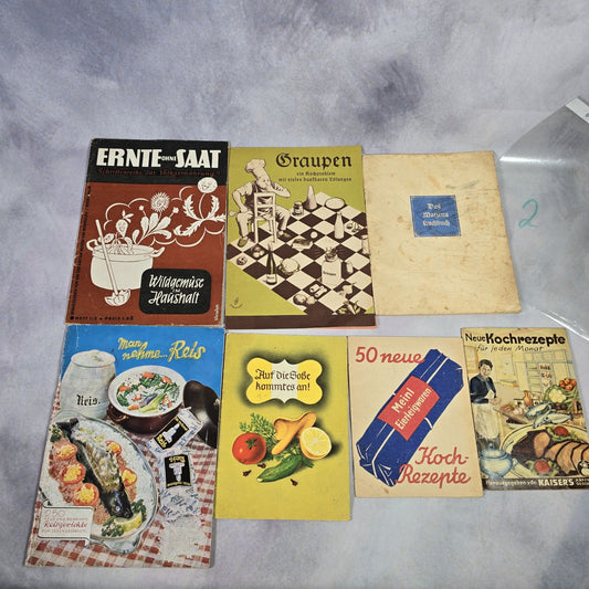 7 Hefte - Kochrezepte - Kaiser's - Meinl - Knorr - Graupen - Maizena