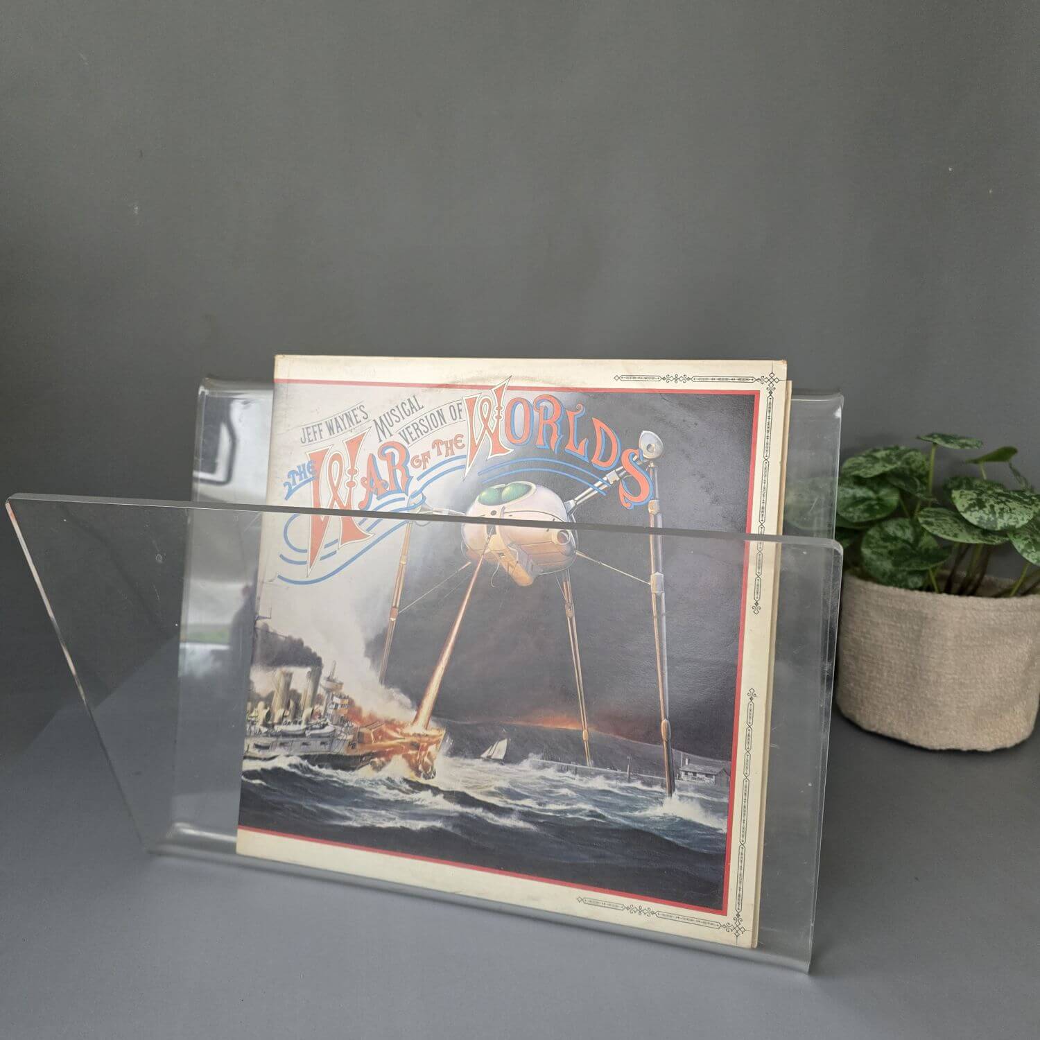 Vintage Acryl Zeitungsständer, 1970er, transparent