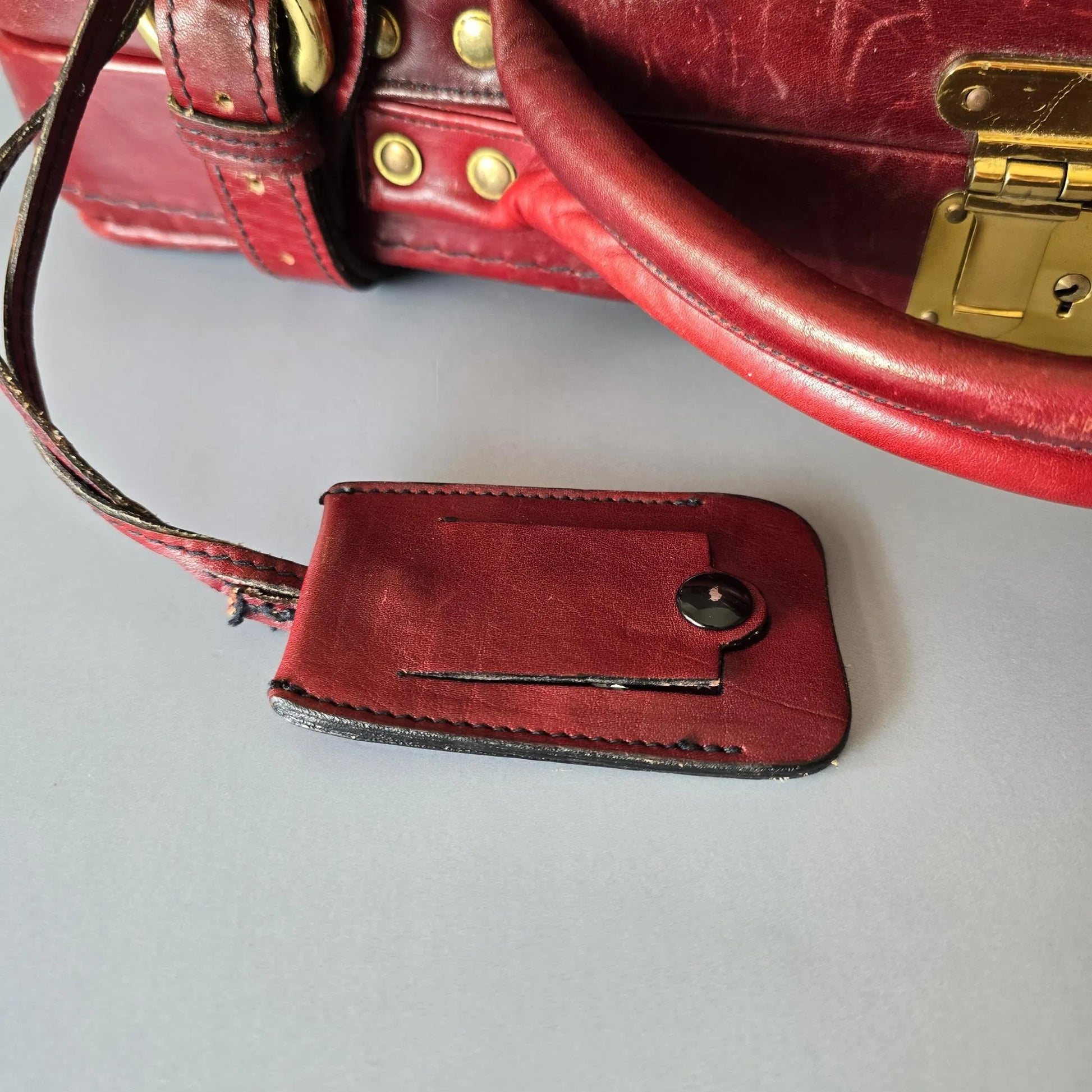 Vintage Koffer Etienne Aigner - bordeaux rotes Leder