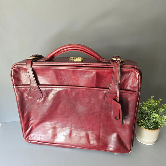 Vintage Koffer Etienne Aigner - bordeaux rotes Leder