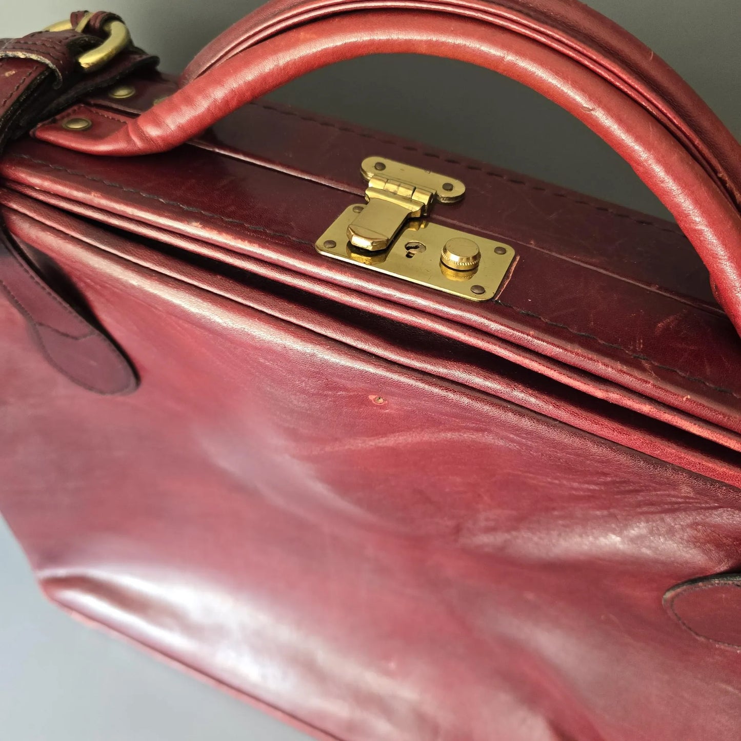 Vintage Koffer Etienne Aigner - bordeaux rotes Leder