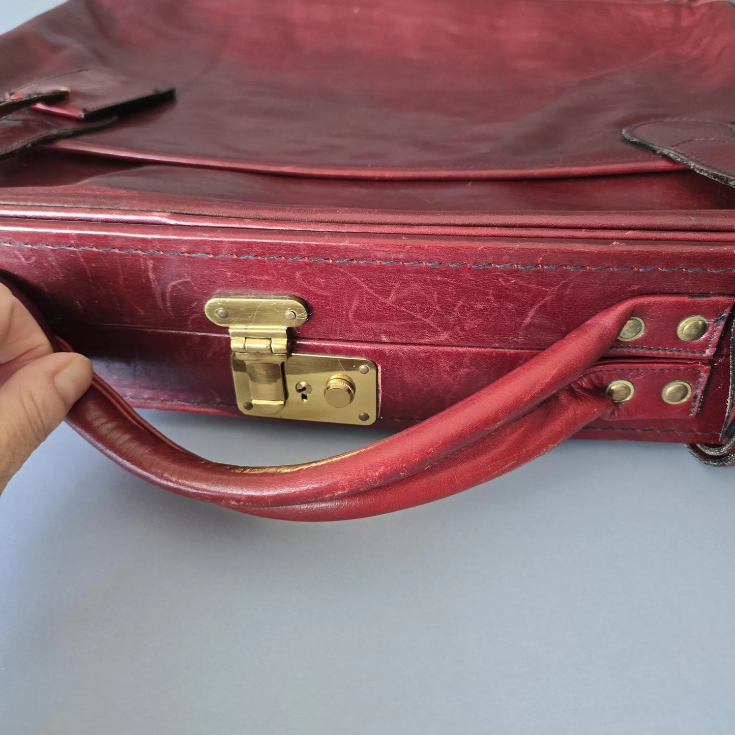 Vintage Koffer Etienne Aigner - bordeaux rotes Leder