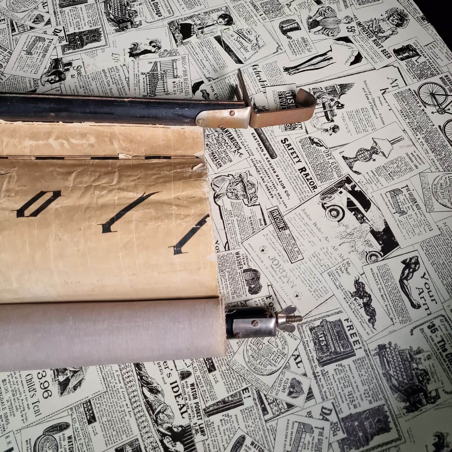 Vintage Schulkarte als shabby Deko