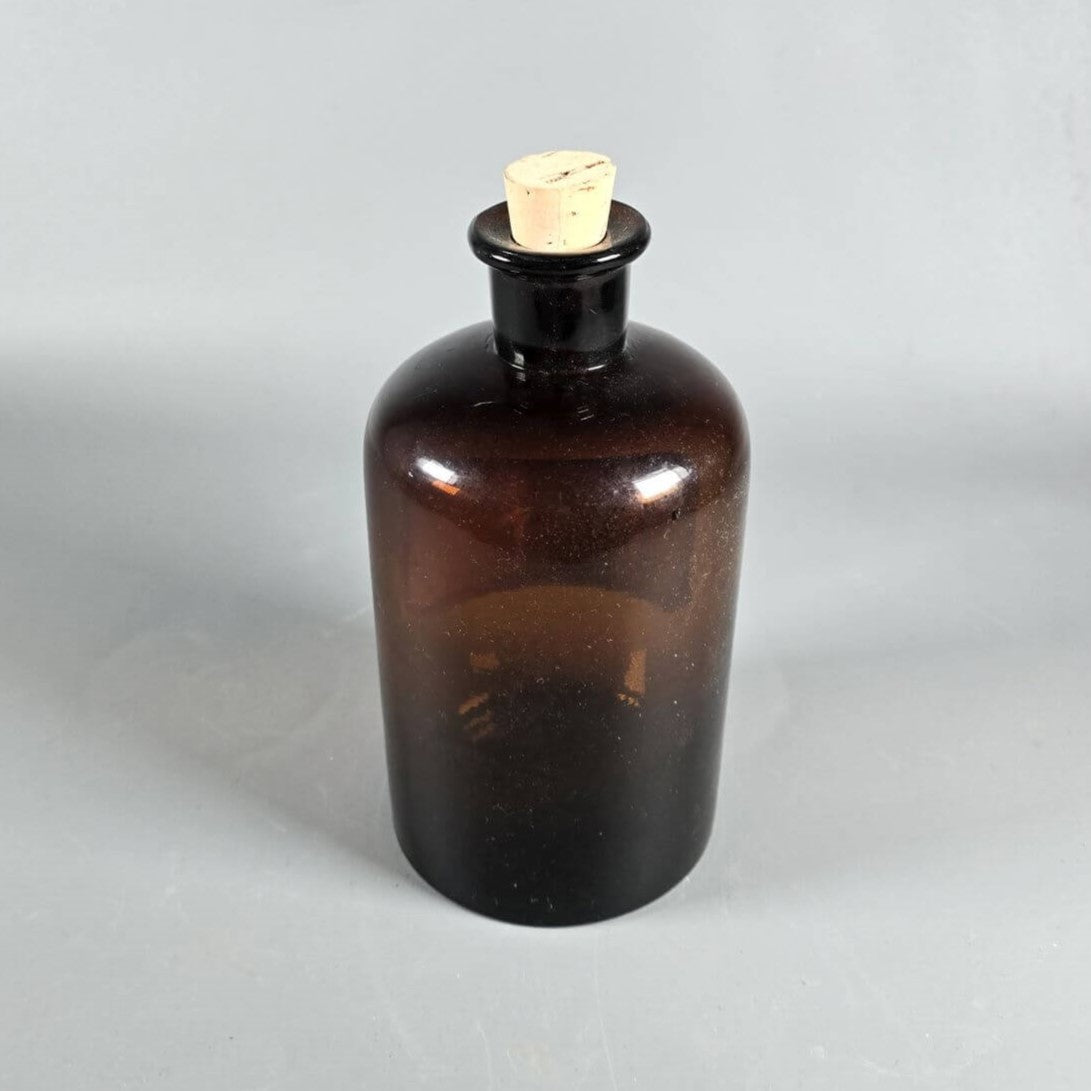 Vintage Deko Apothekerflasche - Braunes Glas Cognac