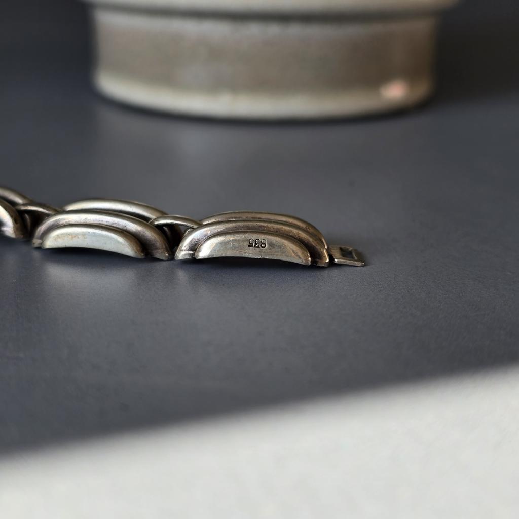 Art Deco Armband - 835 Silber - Gliederarmband