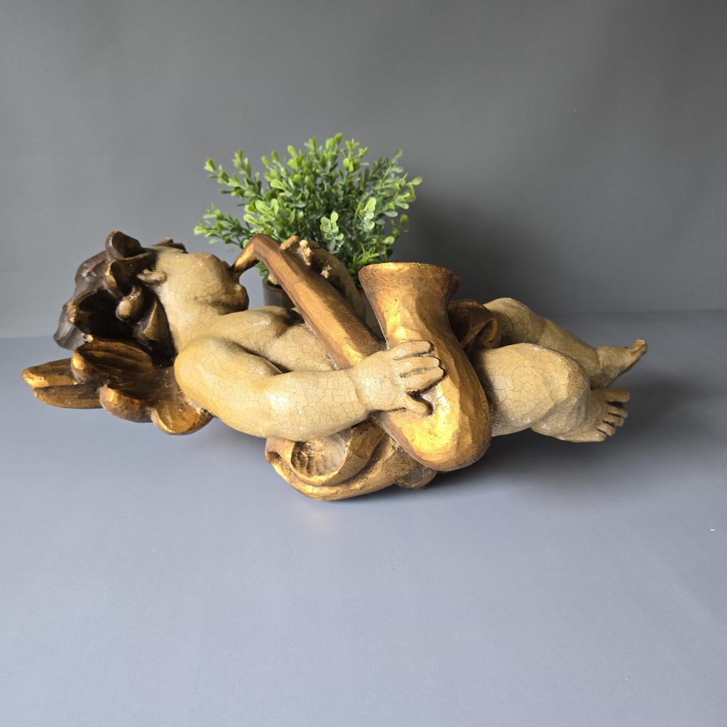 Barock Engel mit Saxophon - 40cm