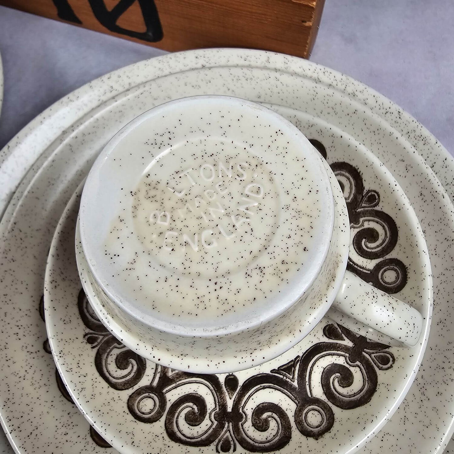 Vintage Geschirr - 50 Teile Biltons Celtic Rose Stoneware - 70er Jahre
