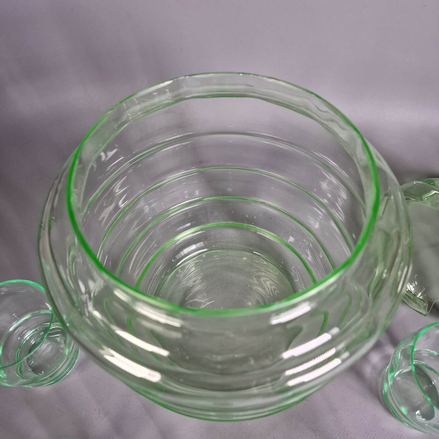 Art Deco Bowle Gefäß mit Gläsern